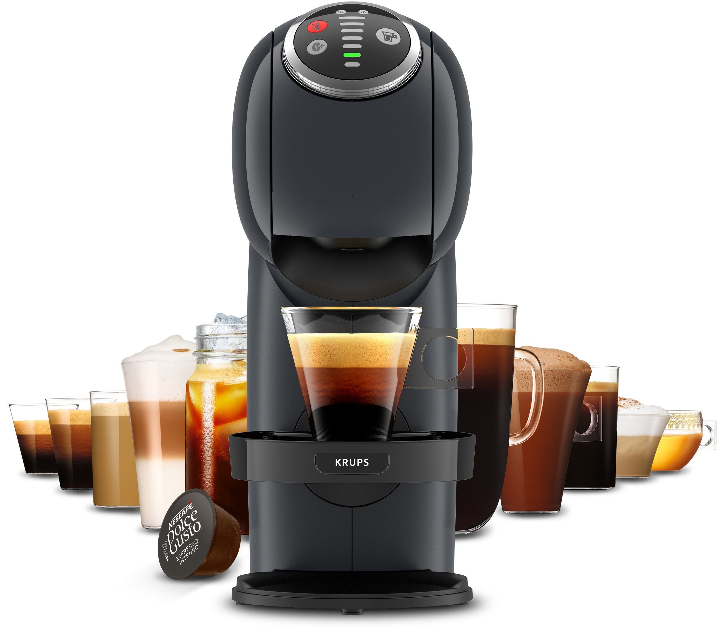 NESCAFÉ® Dolce Gusto® Kapselmaschine KP340B Genio S Plus, kompatibel mit Nescafé Dolce Gusto Kapseln, Drehregler, Espresso-Boost