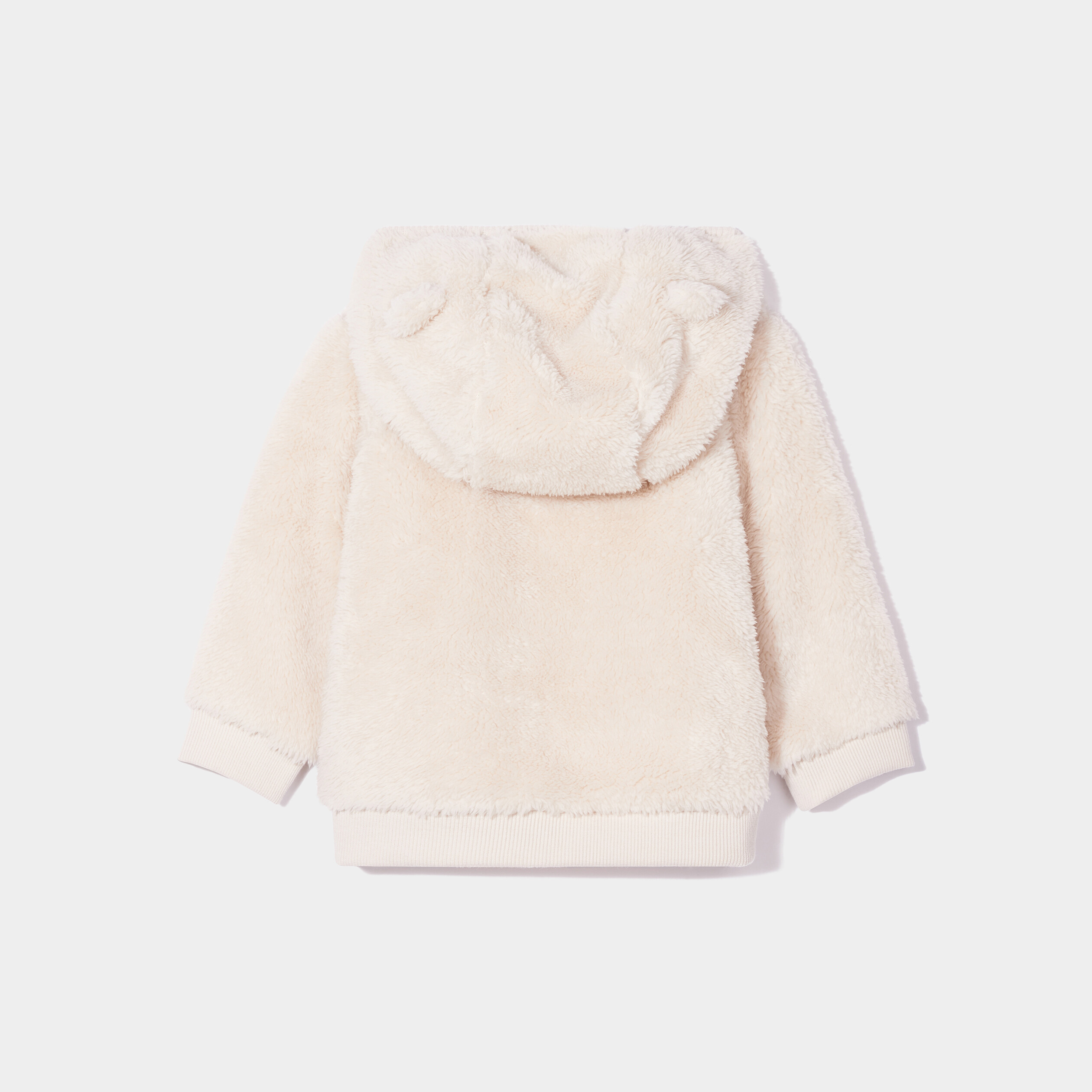 Gilet fausse fourrure zippé à capuche beige bébé garçon | La Halle