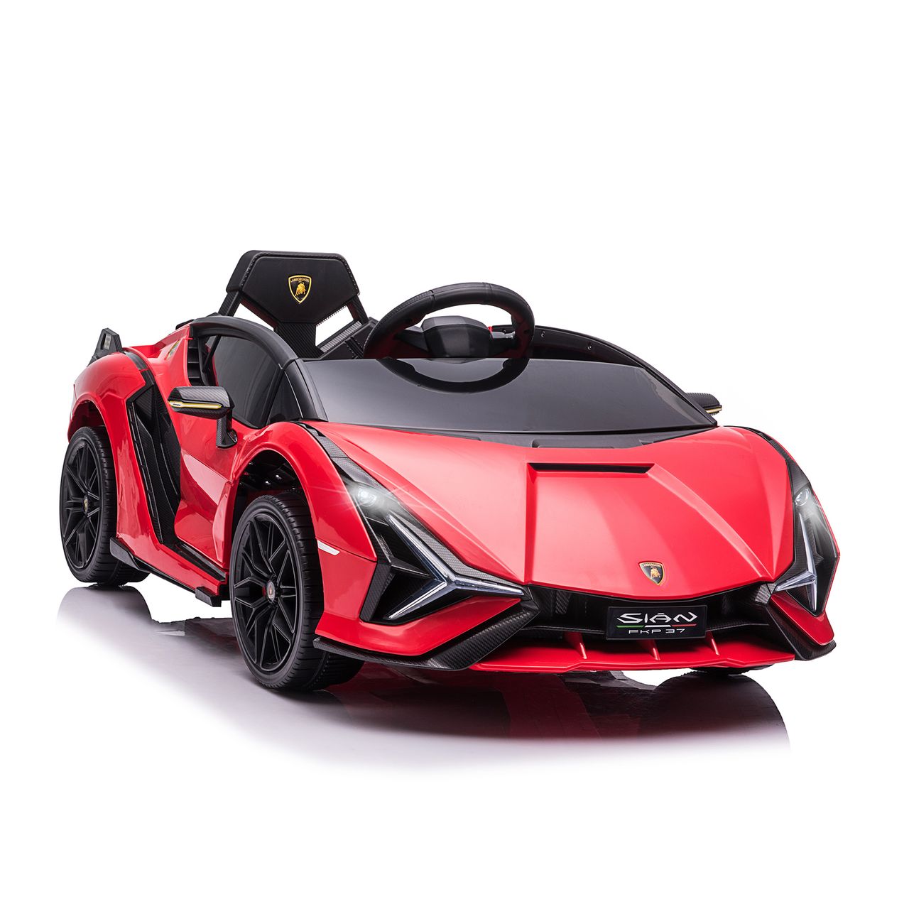 HOMCOM Kinderfahrzeug 2 Fahrmodi SIAN SUV-Auto-Spielzeug Elektroauto mit Fernbedienung extra breiten Reifen Musik(MP3/USB) Licht 3–5 Jahre PP Metall Rot 108 x 62 x 40 cm