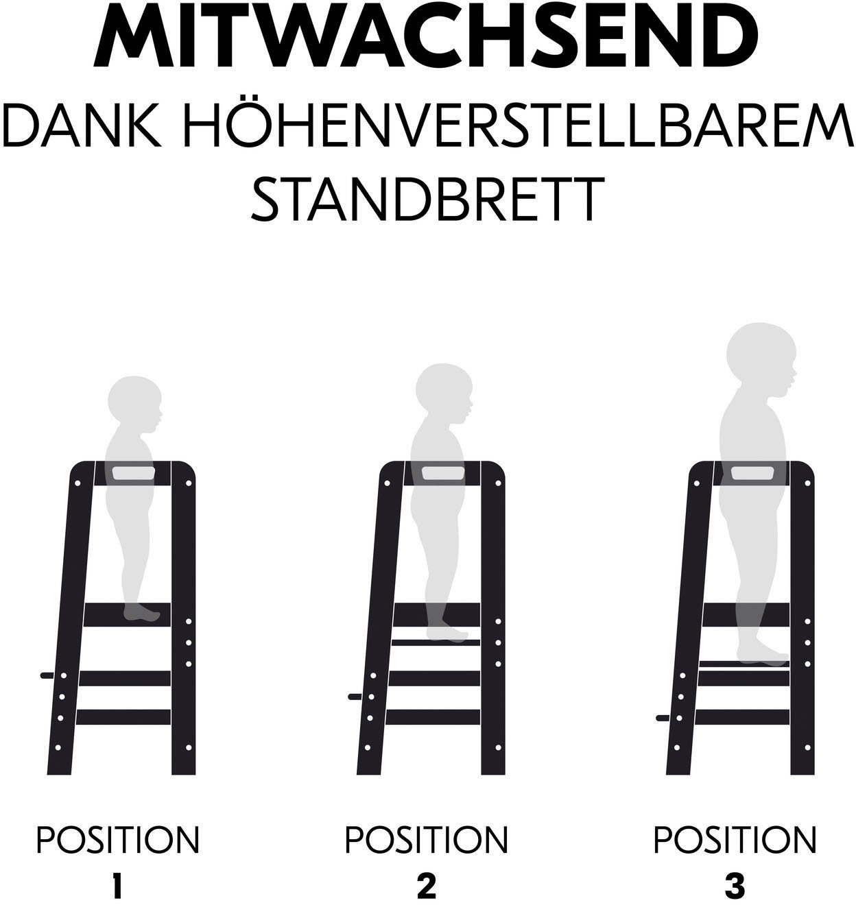 Hauck Stehhilfe Lernturm Learn N Explore, Black, FSC® - schützt Wald - weltweit