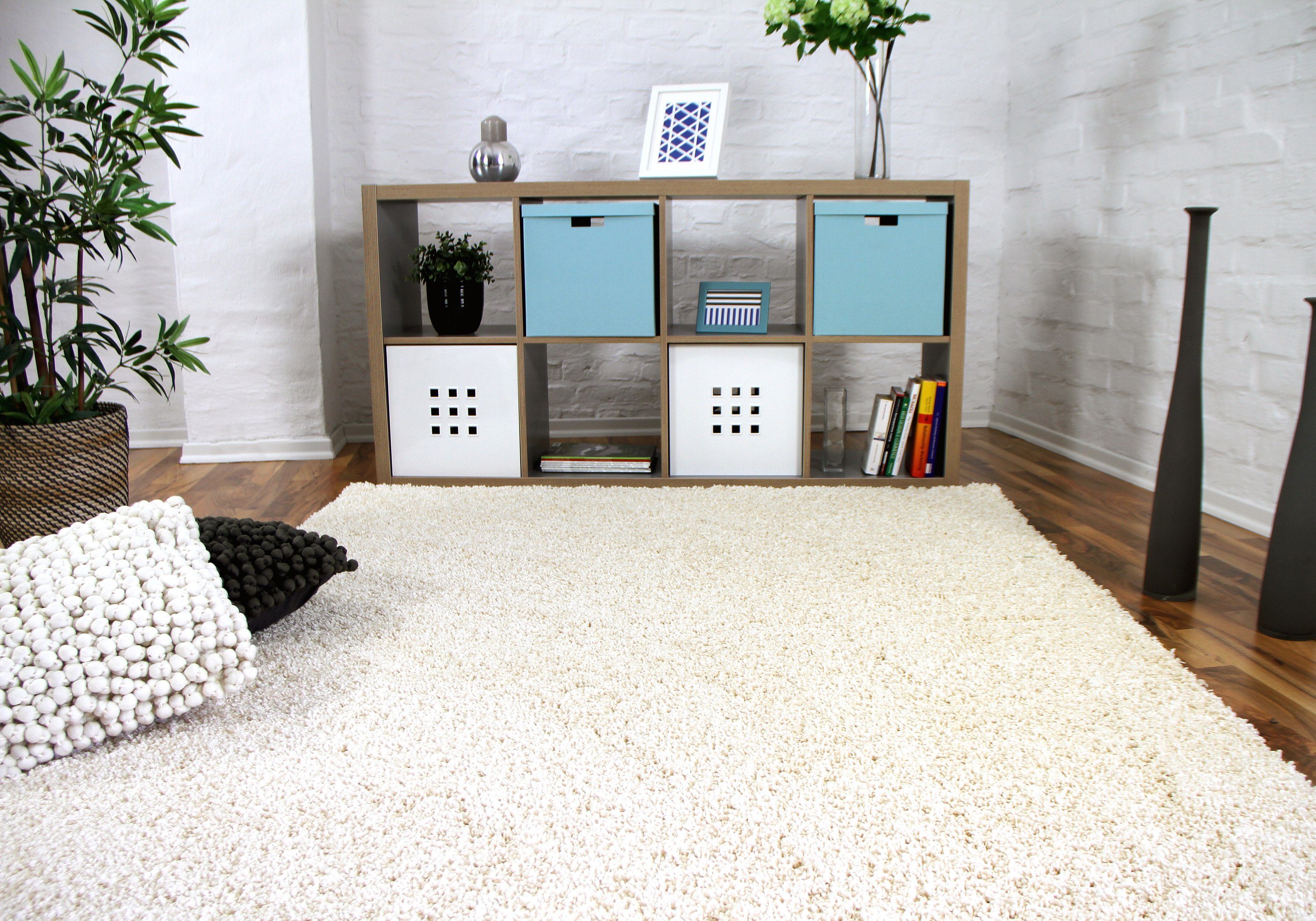 Hochflor-Teppich Luxus Hochflor Langflor Teppich Milano, Snapstyle, Rechteckig, Höhe: 43 mm