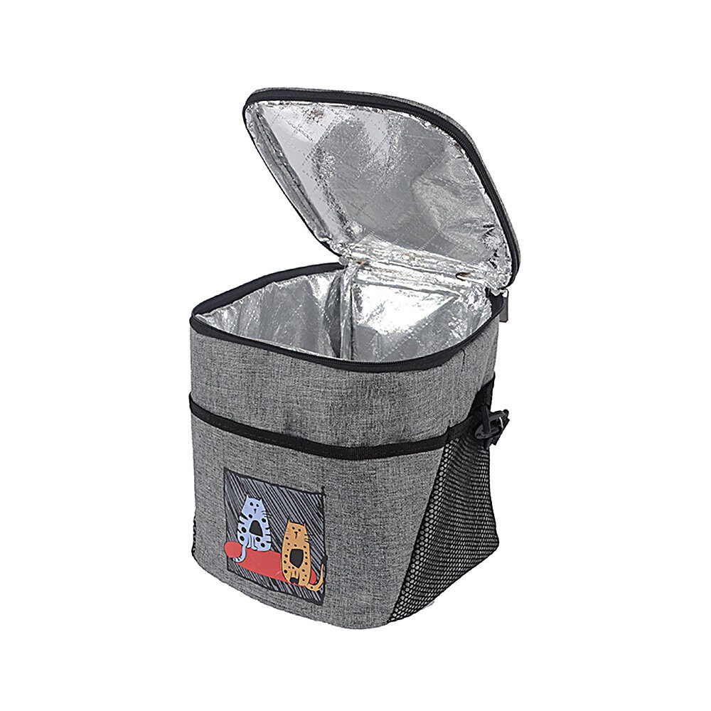 BIGGDESIGN Kühltasche Biggdesign Cats Kühltasche, grau, 10 L