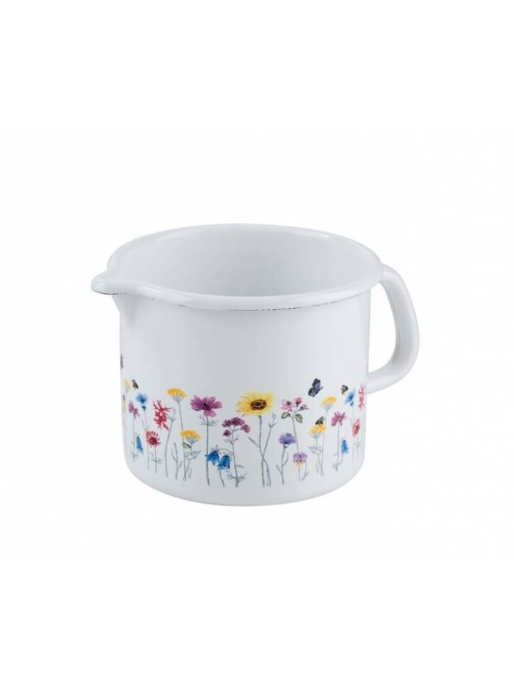 Riess Schneltopf Emaille Country Flora in Weiß günstig kaufen 1 Stück