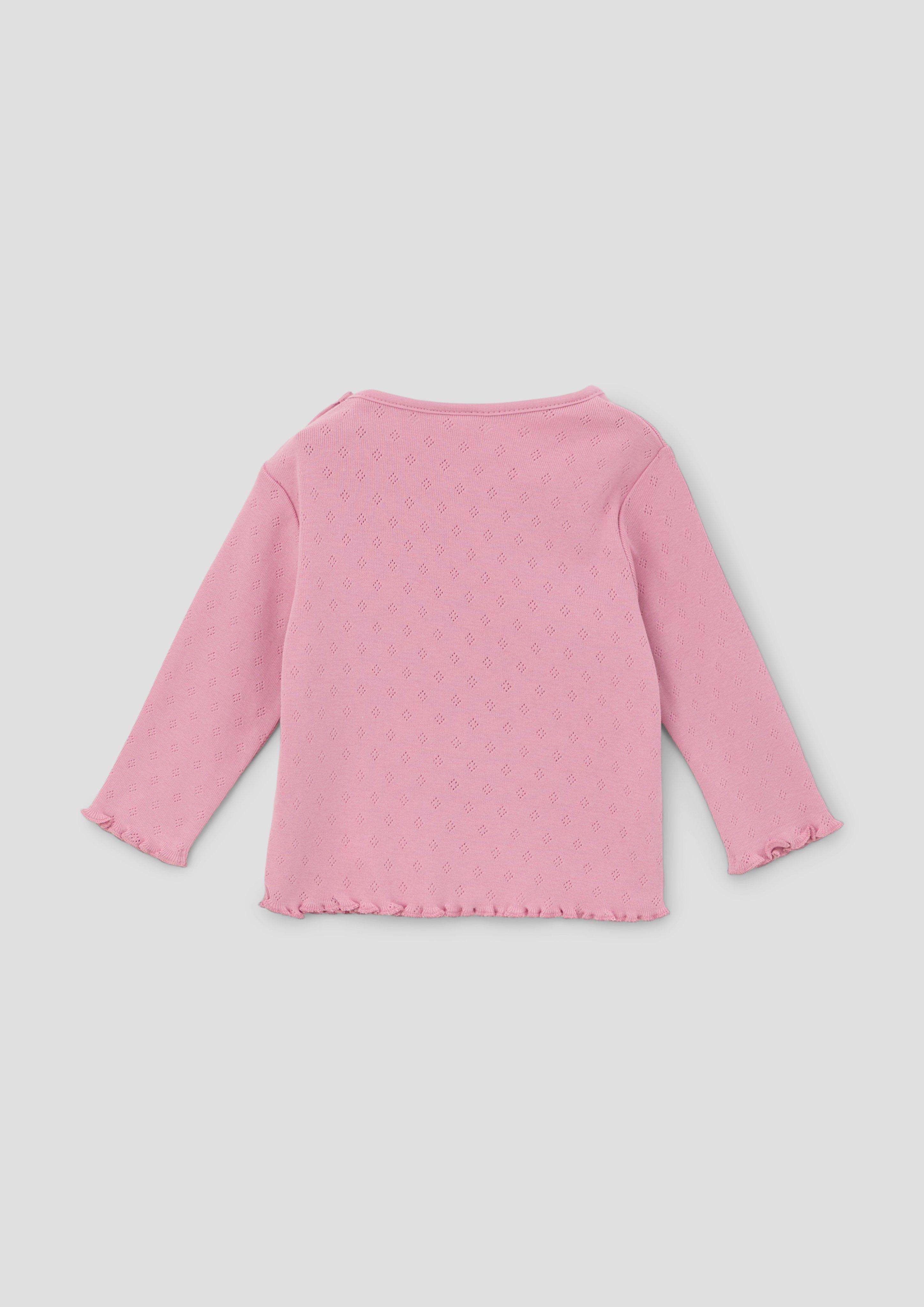 Langarmshirt mit Ajourmuster  2134314-4350