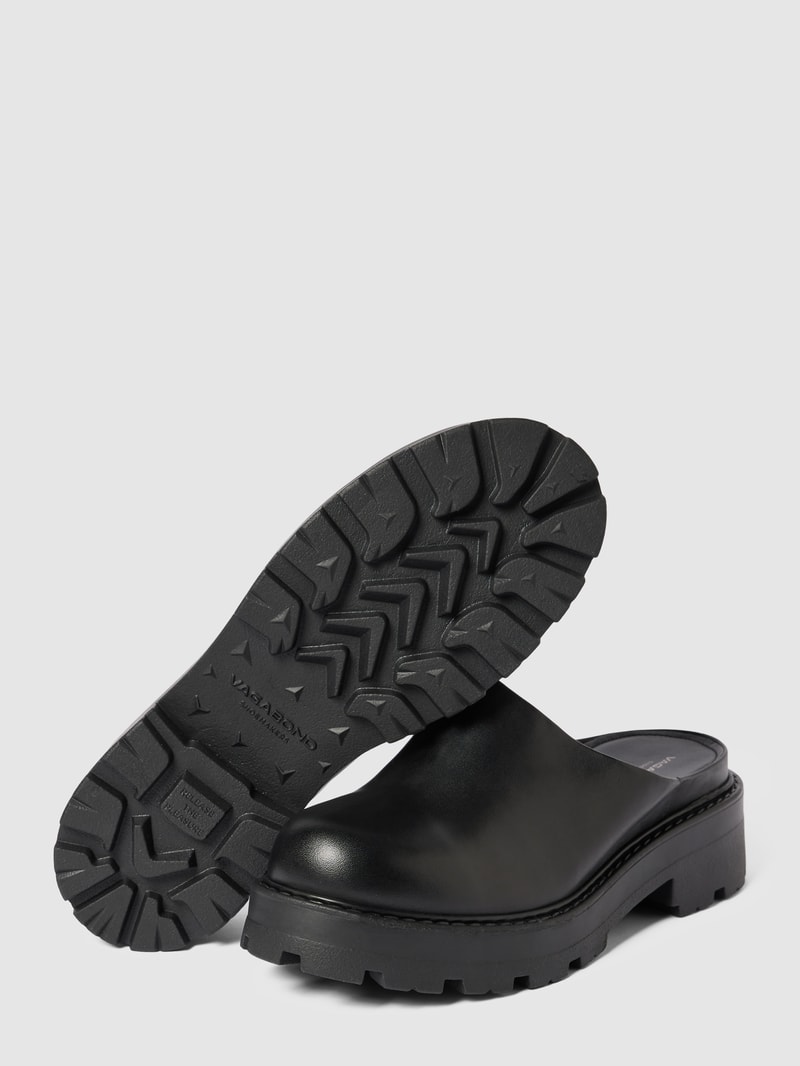 Pantolette aus echtem Leder Modell 'COSMO' in schwarz