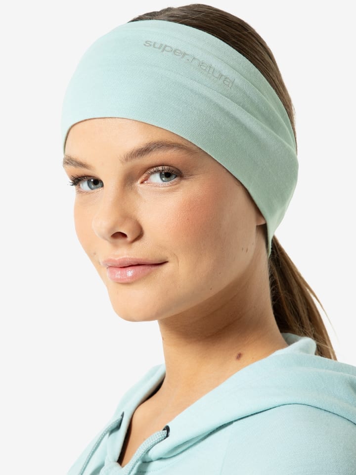 super.natural Merino Stirnband WANDERLUST HEADBAND in Hellblau günstig kaufen onesize