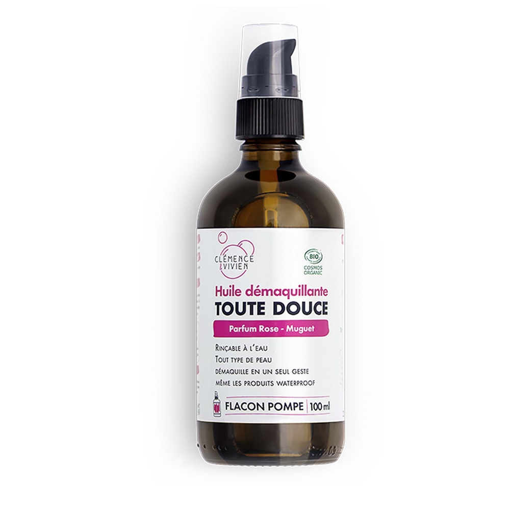 Clemence & Vivien HUILE DEMAQUILLANTE TOUTE DOUCE PARFUM ROSE MUGUET 100ML HUILE