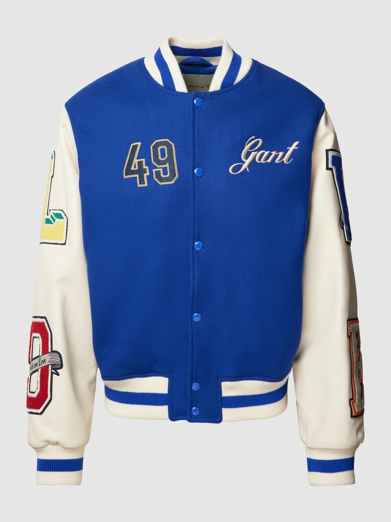 Wolljacke mit Knopfleiste Modell 'PRIDE' in royalblau