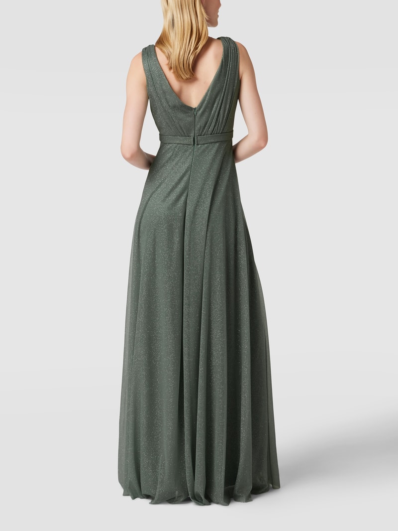 Abendkleid mit Taillenpasse in mint