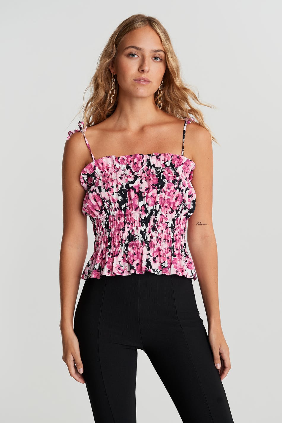 Poplin smock singlet