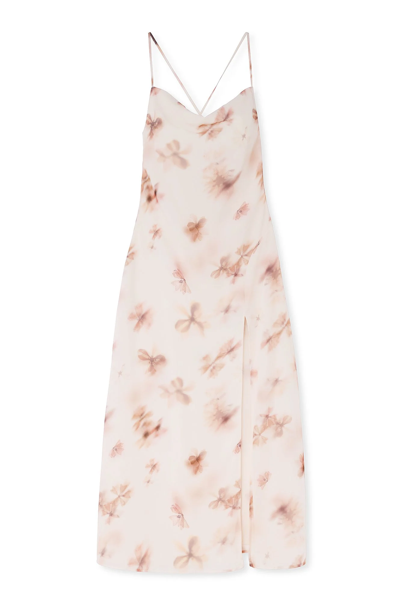 Chiffon Tie Back Detail Maxi Dress