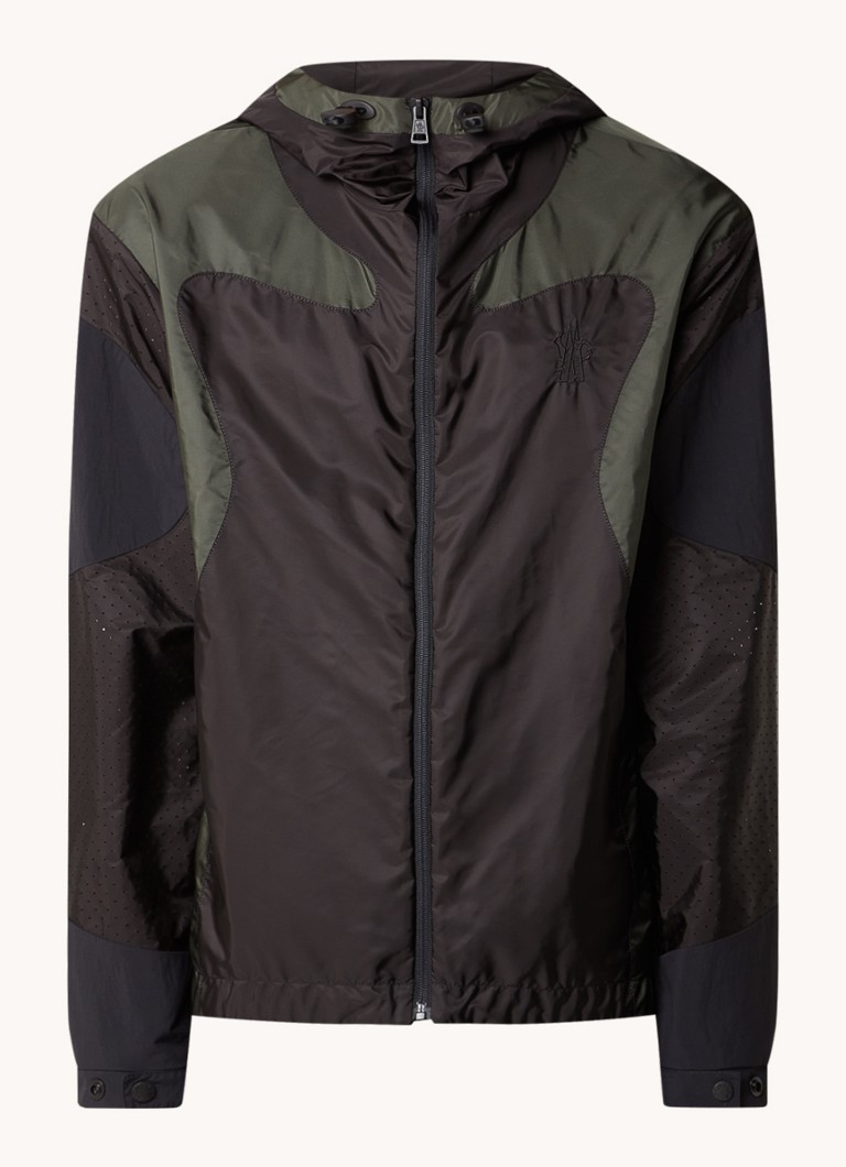 Giacca softshell Moncler Hague con tasche con zip e cappuccio