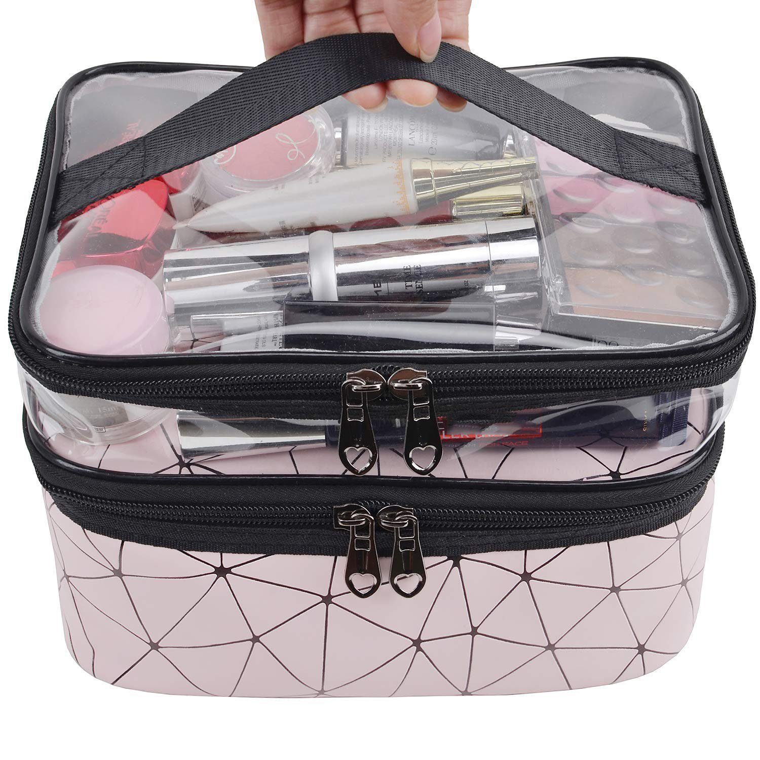 SCOBAG Kosmetiktasche Makeup Bag Transparent Cosmetic Bag (1-tlg), Nass- und Trockentrennung kann in der Hand gehalten werden