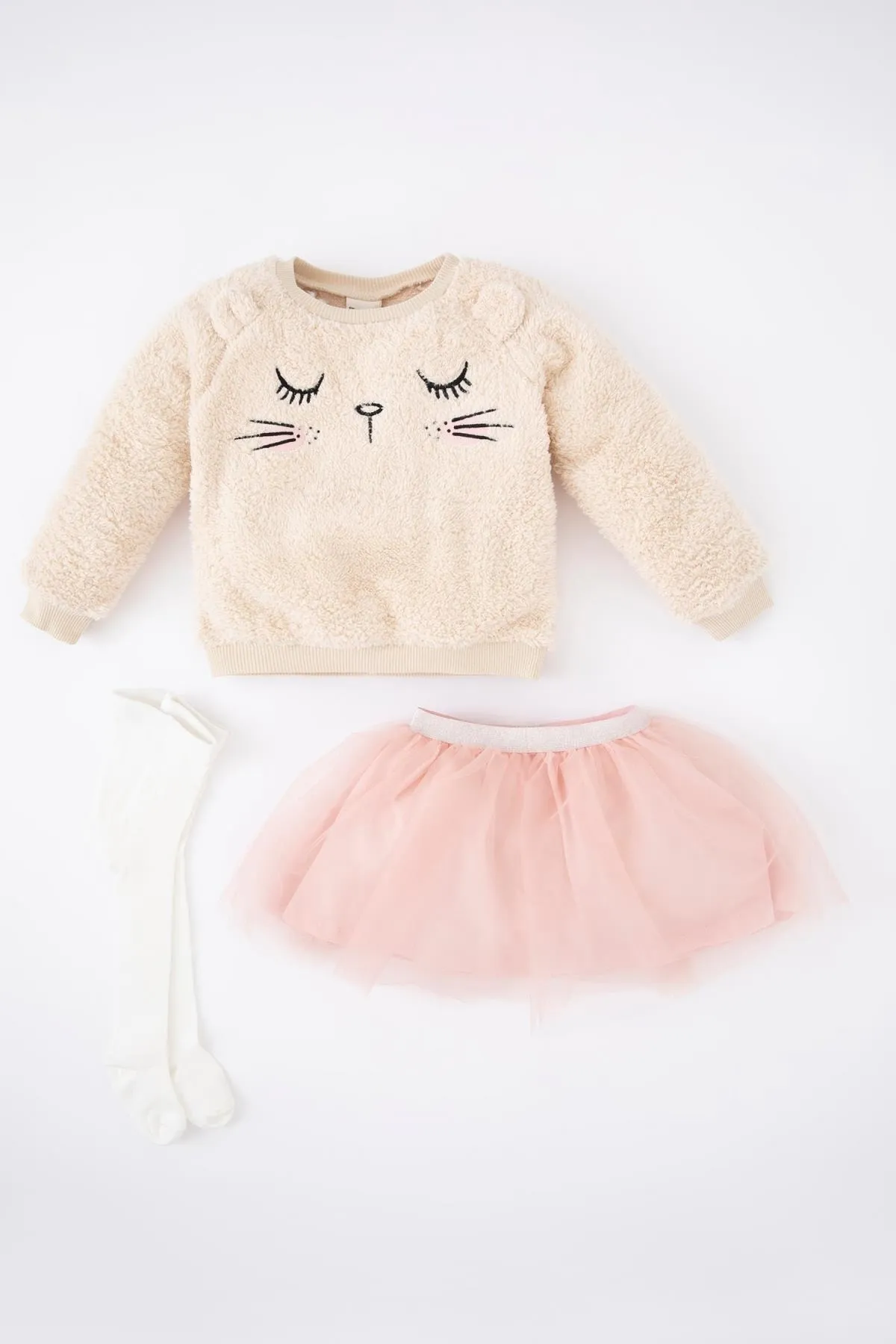 DeFacto  Welsoft-Plüsch-Set für Babys, Mädchen, 2 Stück