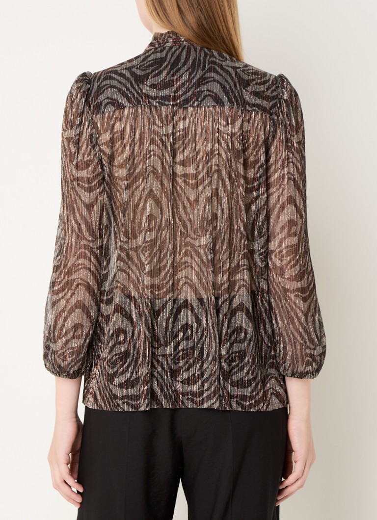Tunique semi-transparente Galla de ba&sh avec col châle et lurex
