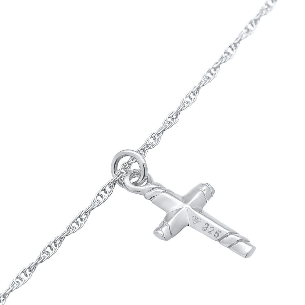Elli Elli Collier Pendentif femme choker croix moderne en argent sterling 925 collier