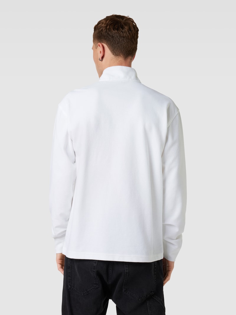 Longsleeve mit Stehkragen in weiss