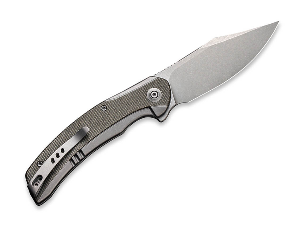 Snick Titanium Micarta Green