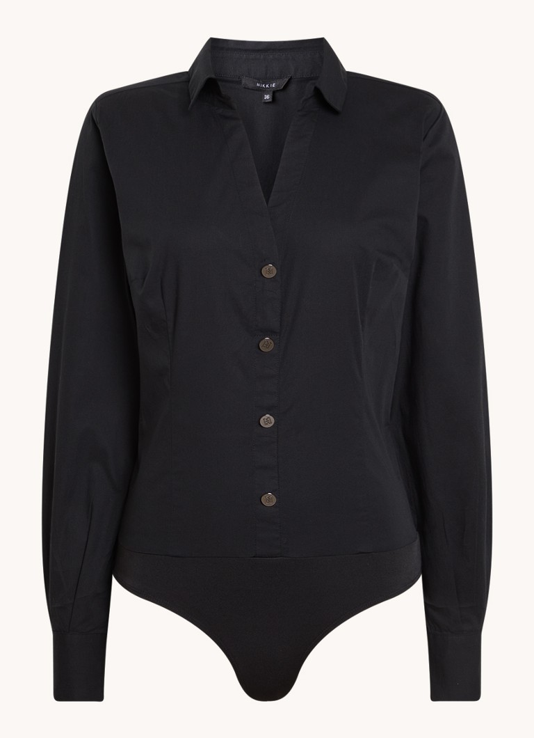NIKKIE Arlington blouse bodysuit with V-neck