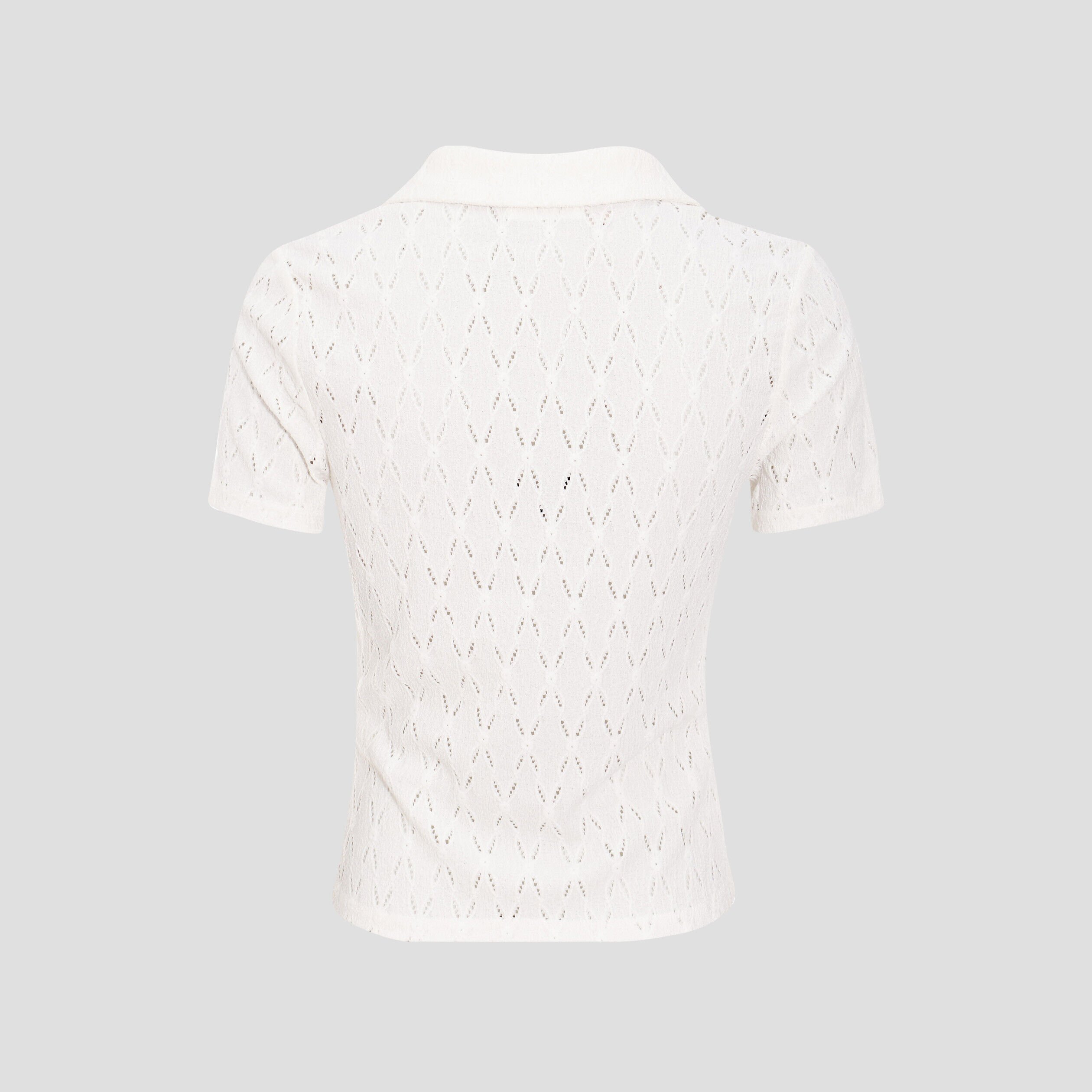 Polo manches courtes ecru femme | Cache Cache