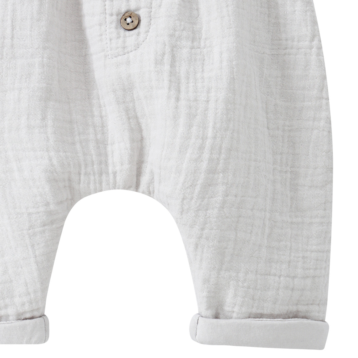 Newborn Musselin-Hose mit Umschlagbund