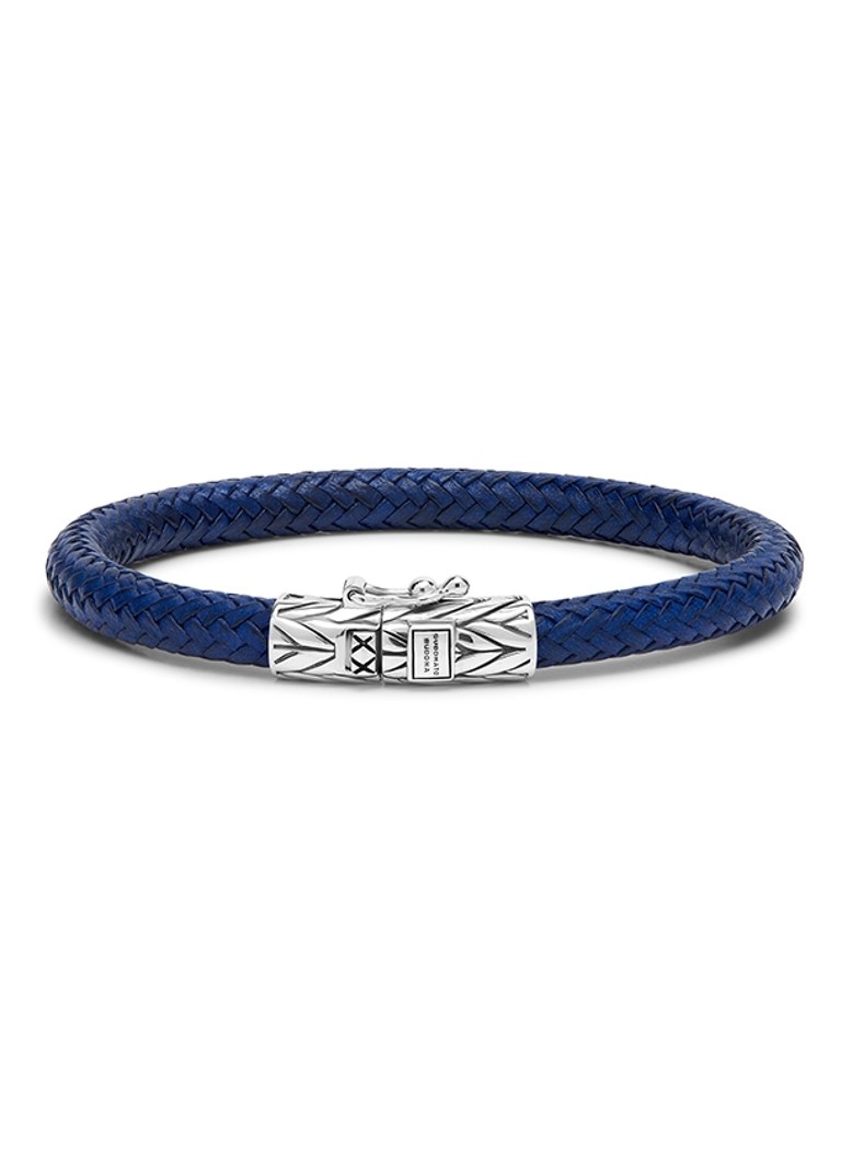Buddha to Buddha  Ellen wikkelarmband van gevlochten leer