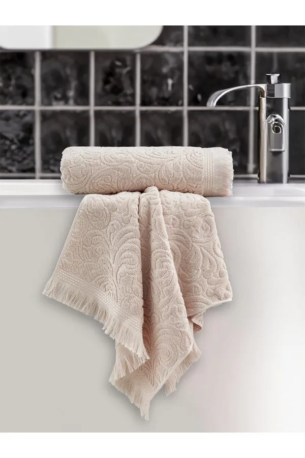 Karna Home  Esra-Set mit 2 Jacquard-Handtüchern