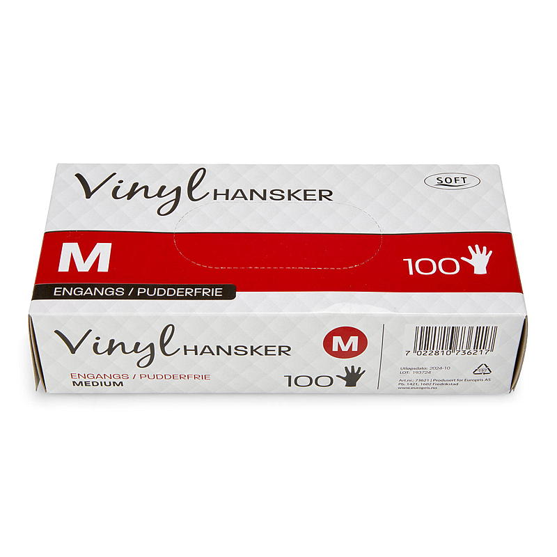 Soft Engangshansker M 100-pk, vinyl