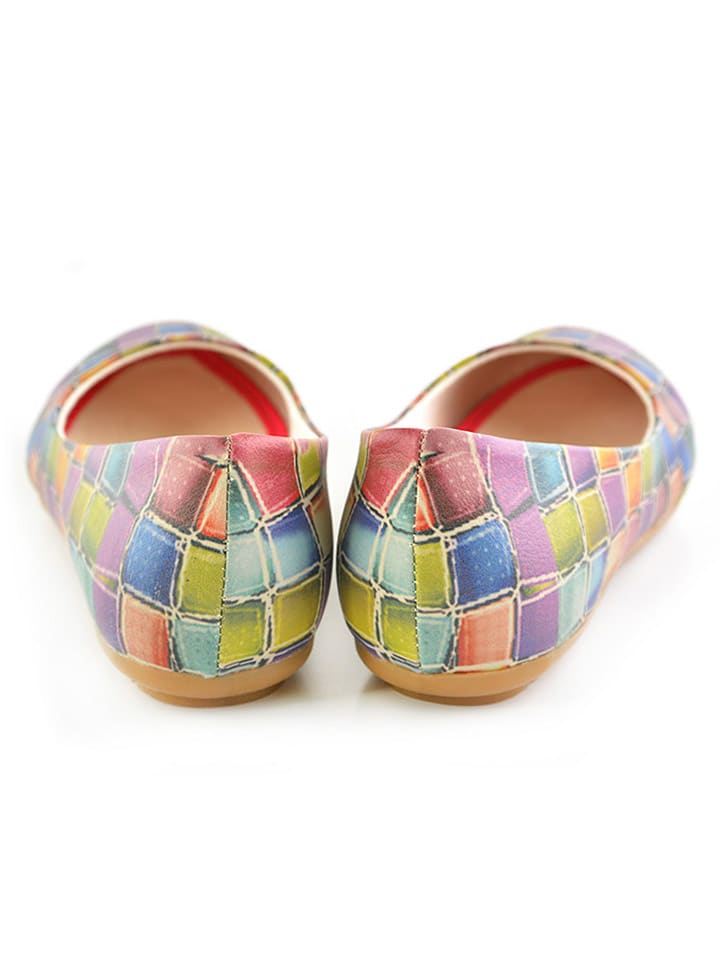Goby Leder-Ballerinas in Bunt günstig kaufen
