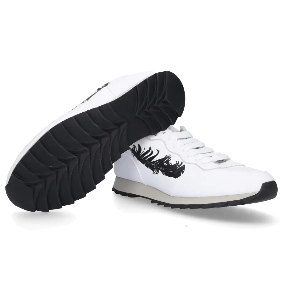 Alexander McQueen - Sneaker low FEATHER Kalbsleder - weiß