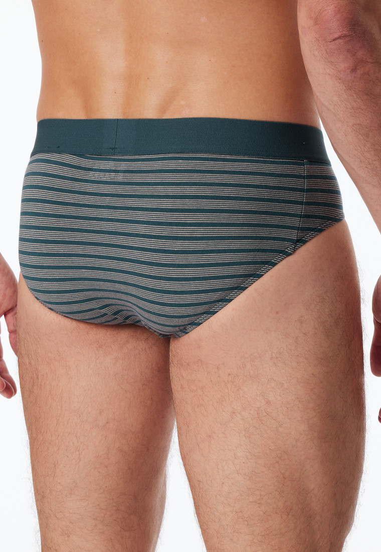 Rio-Slips 3er-Pack Organic Cotton Webgummibund uni/gestreift - 95/5