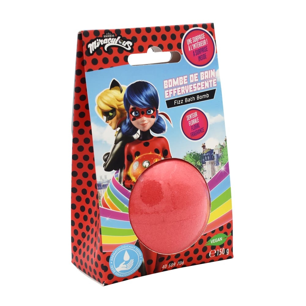 takecare Boule de bain 150g + Medaillon Miraculous Senteur Floral Bombes de bain