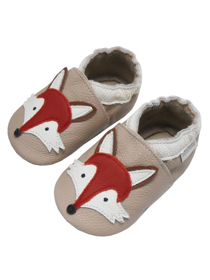 Yalion Leder-Krabbelschuhe 