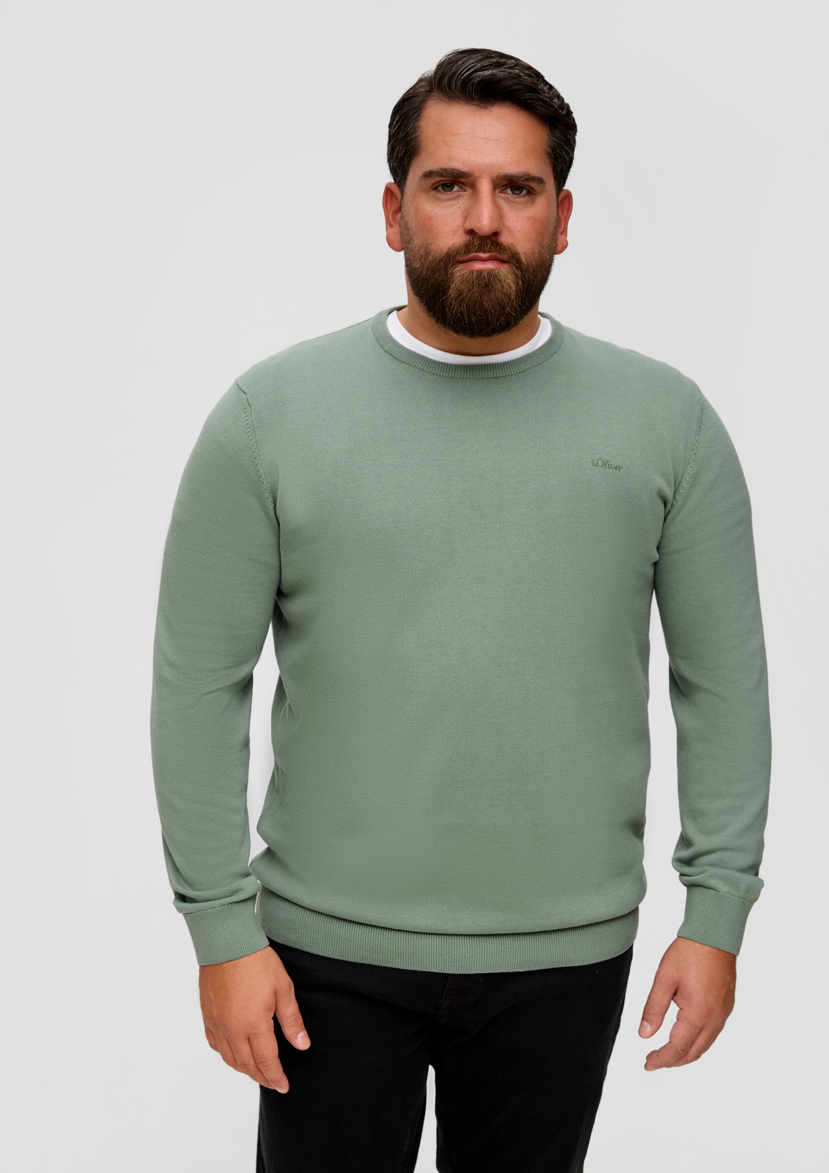 Feinstrickpullover mit Logo-Detail  2139540-7210