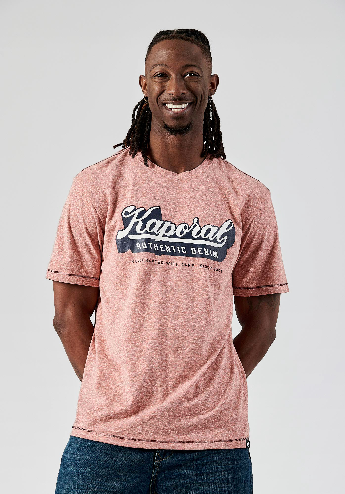 BASE   T-shirt rouge homme