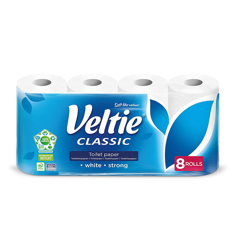 Veltie Toalettpapir 8-pk Classic Veltie