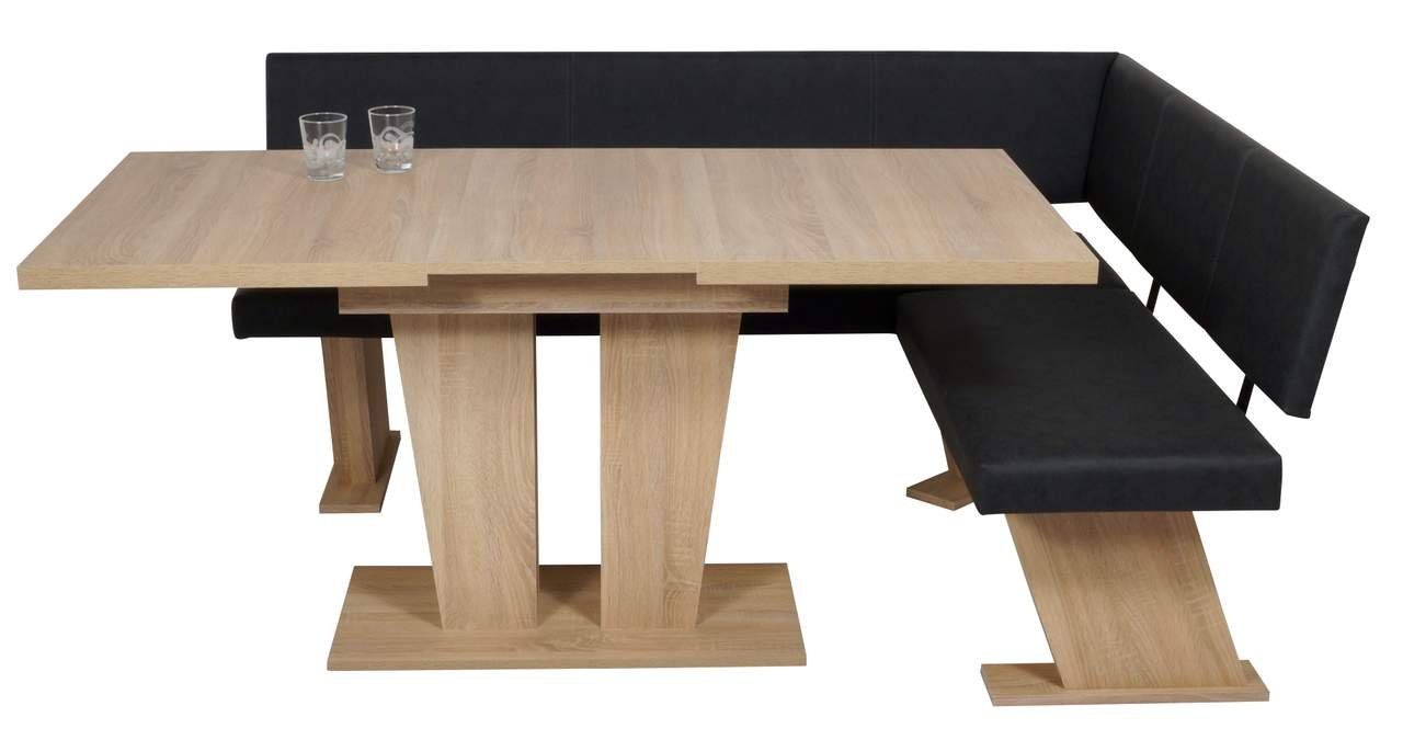 Trendmöbel24 Eckbankgruppe Eckbank Eckbankgruppe Essgruppe VERONA 181 x 150 cm Sonoma Eiche, (4-tlg)