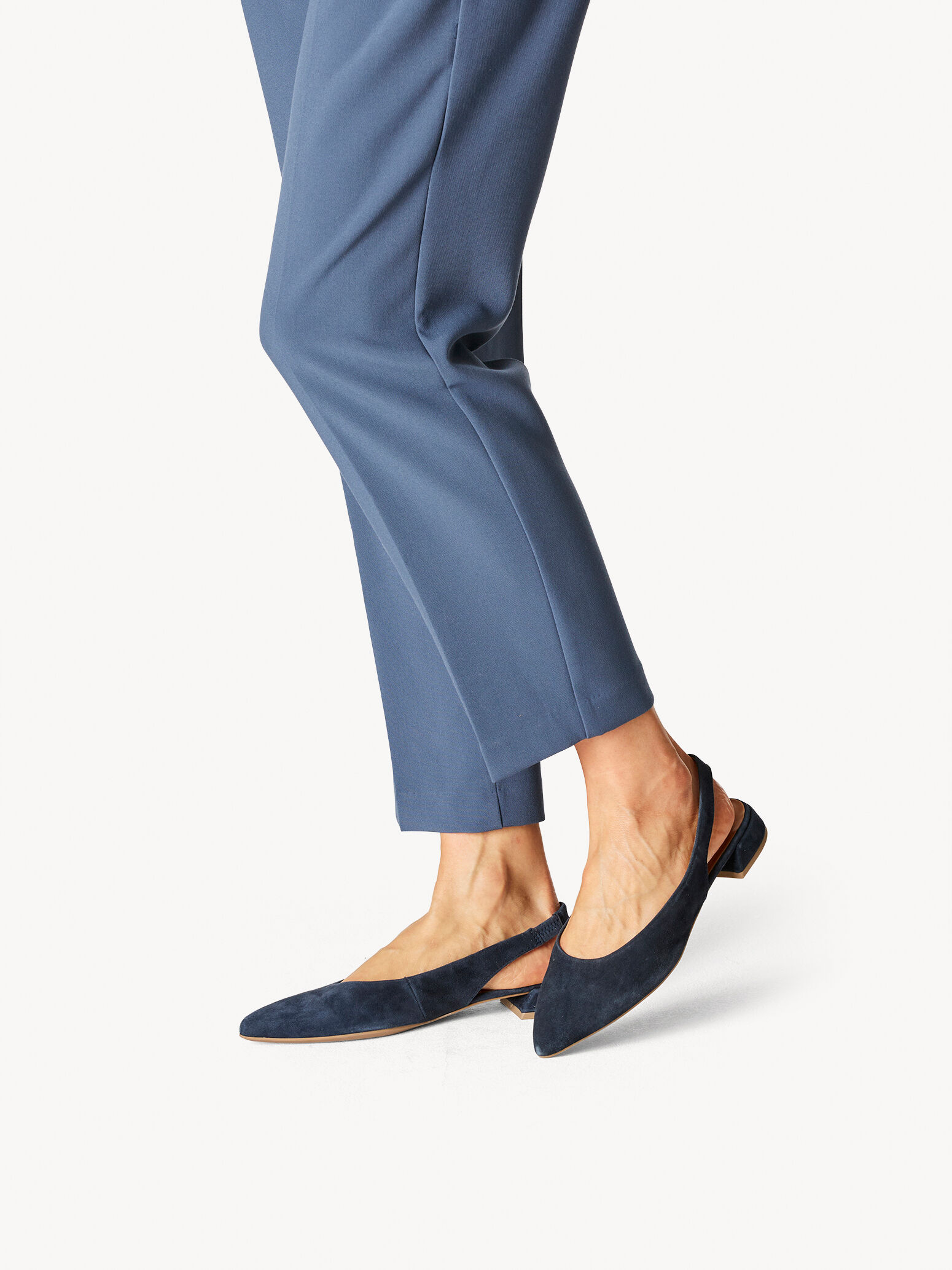 Escarpin en cuir - bleu