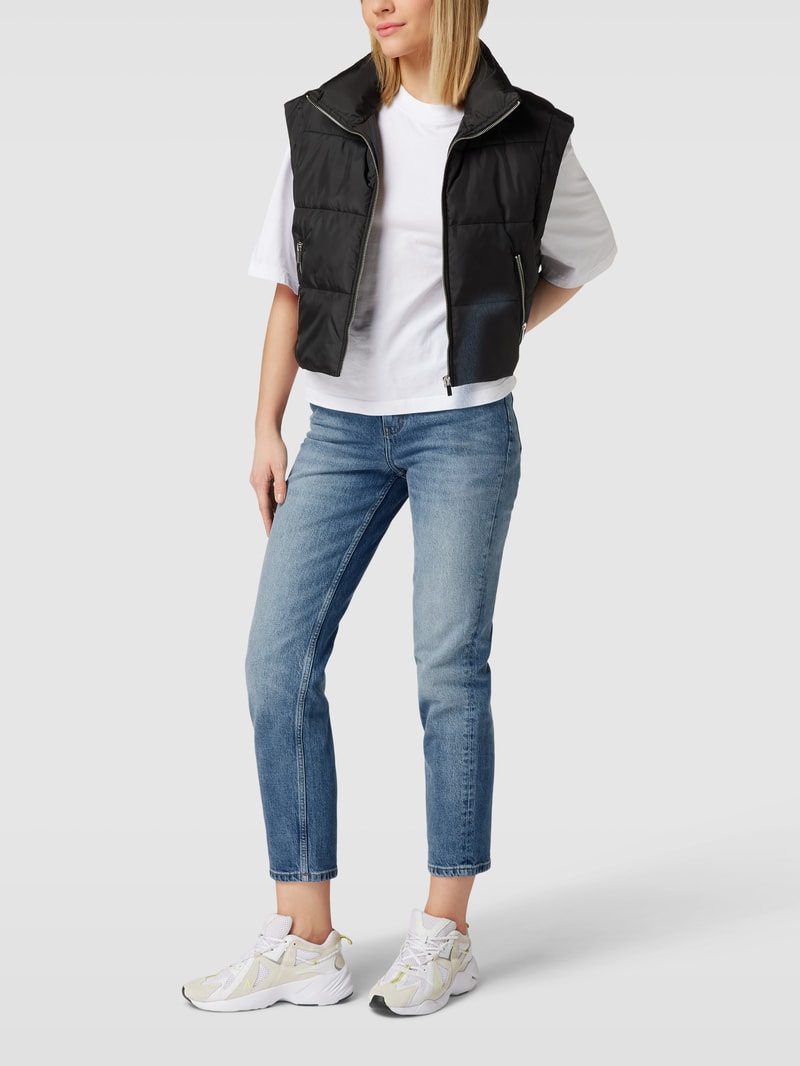 Straight Fit Jeans mit Label-Details in jeans
