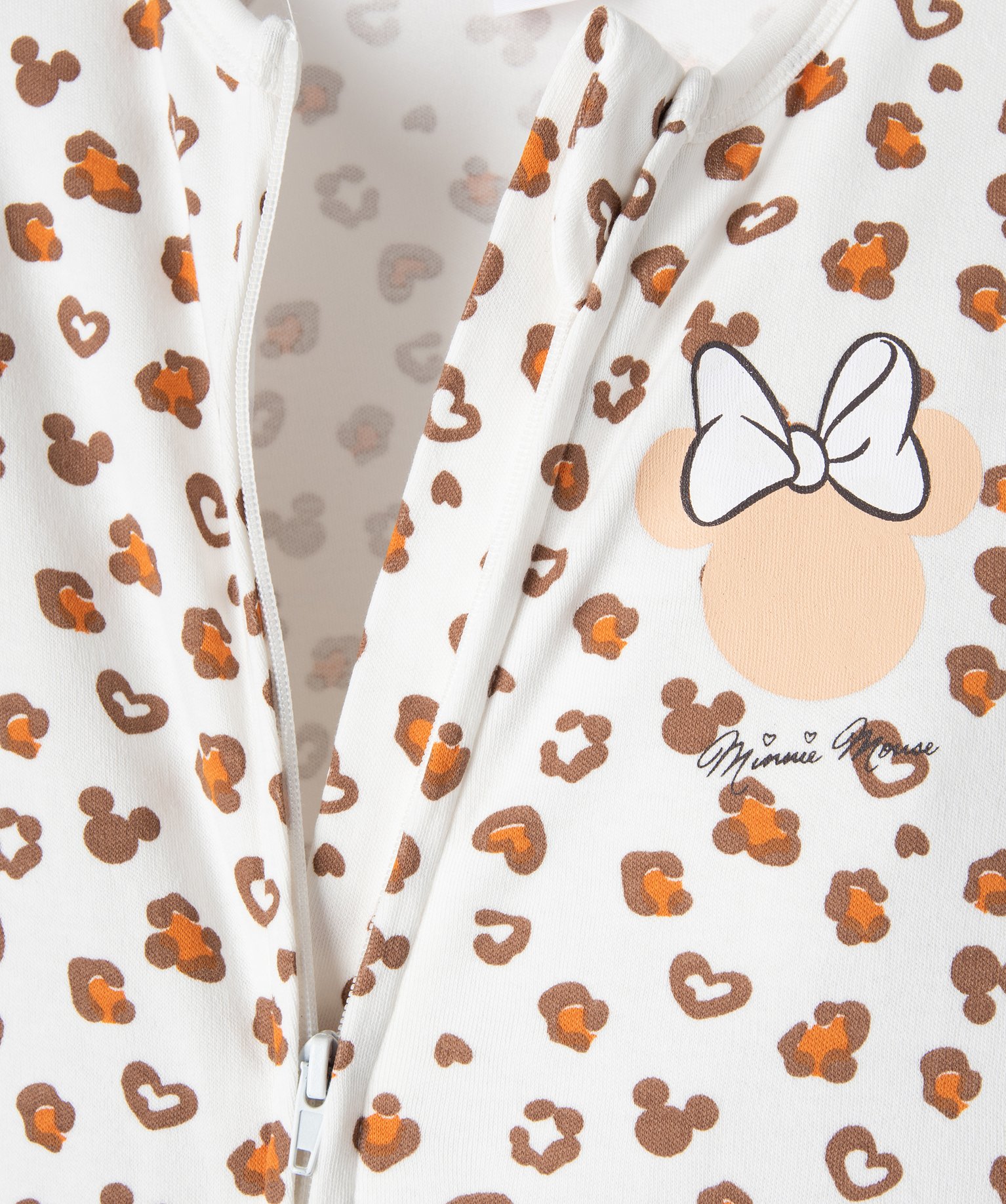 Pyjama ouverture devant zippée motif Minnie bébé - DS marron | GEMO