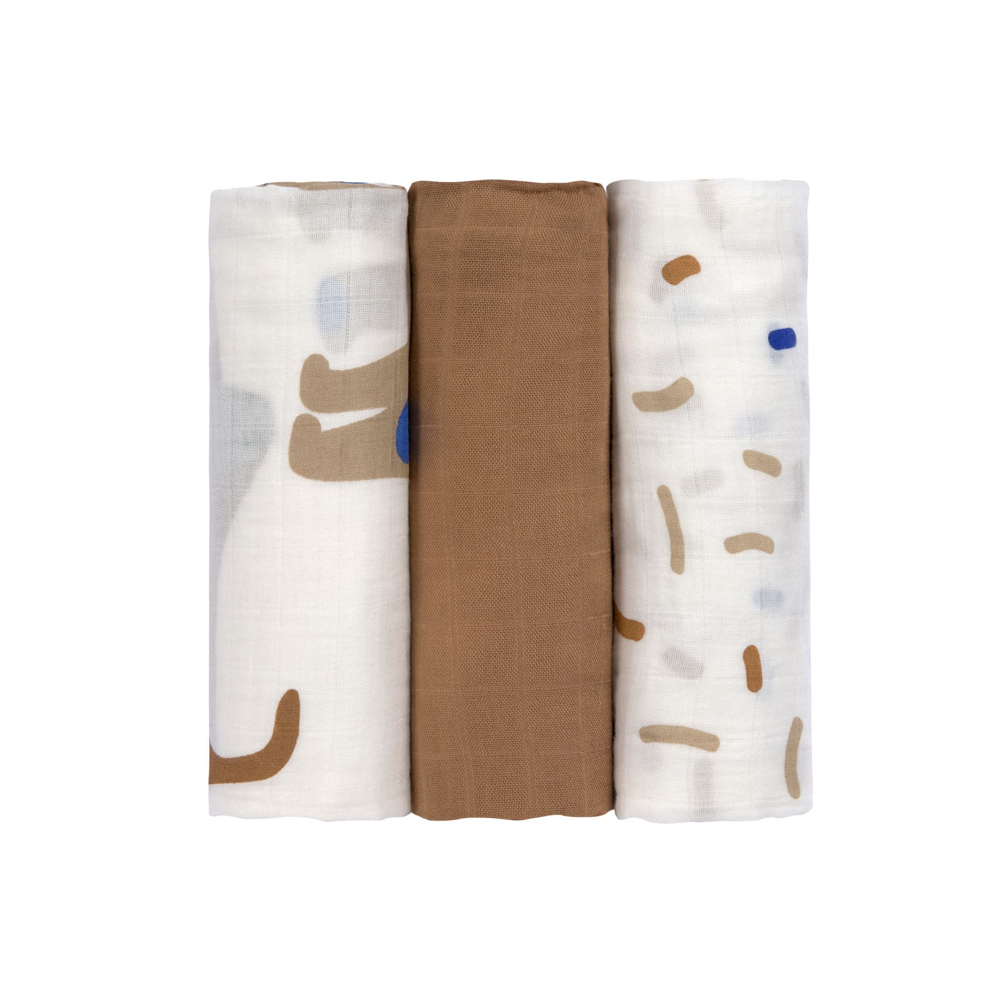 Mulltücher 3er Set 80 x 80 cm - Little Mateys, Royal Blau