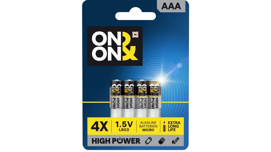 ON&ON Batterien Micro AAA LR03 1,5V