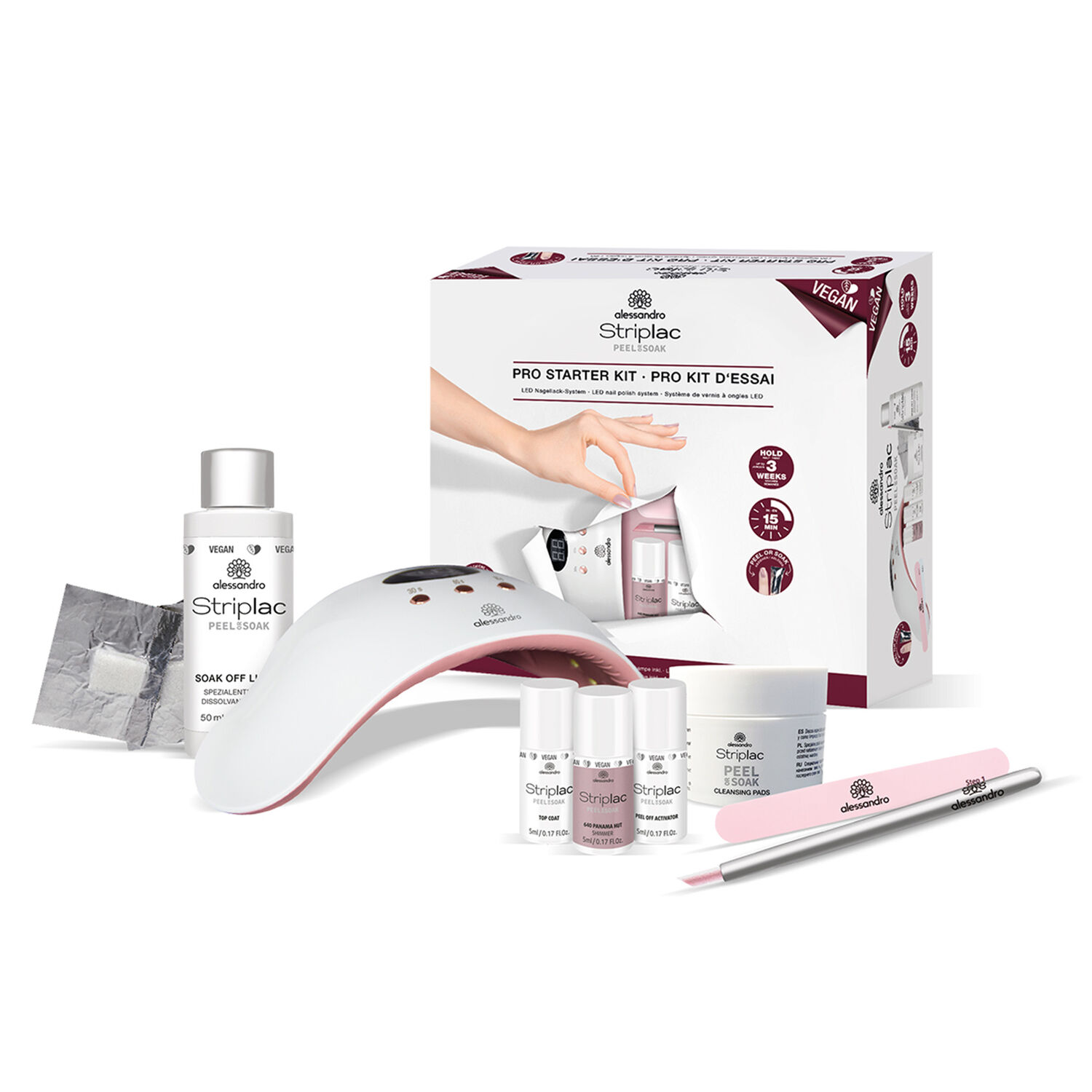 Alessandro Striplac Peel or Soak Kit de soins pour les ongles