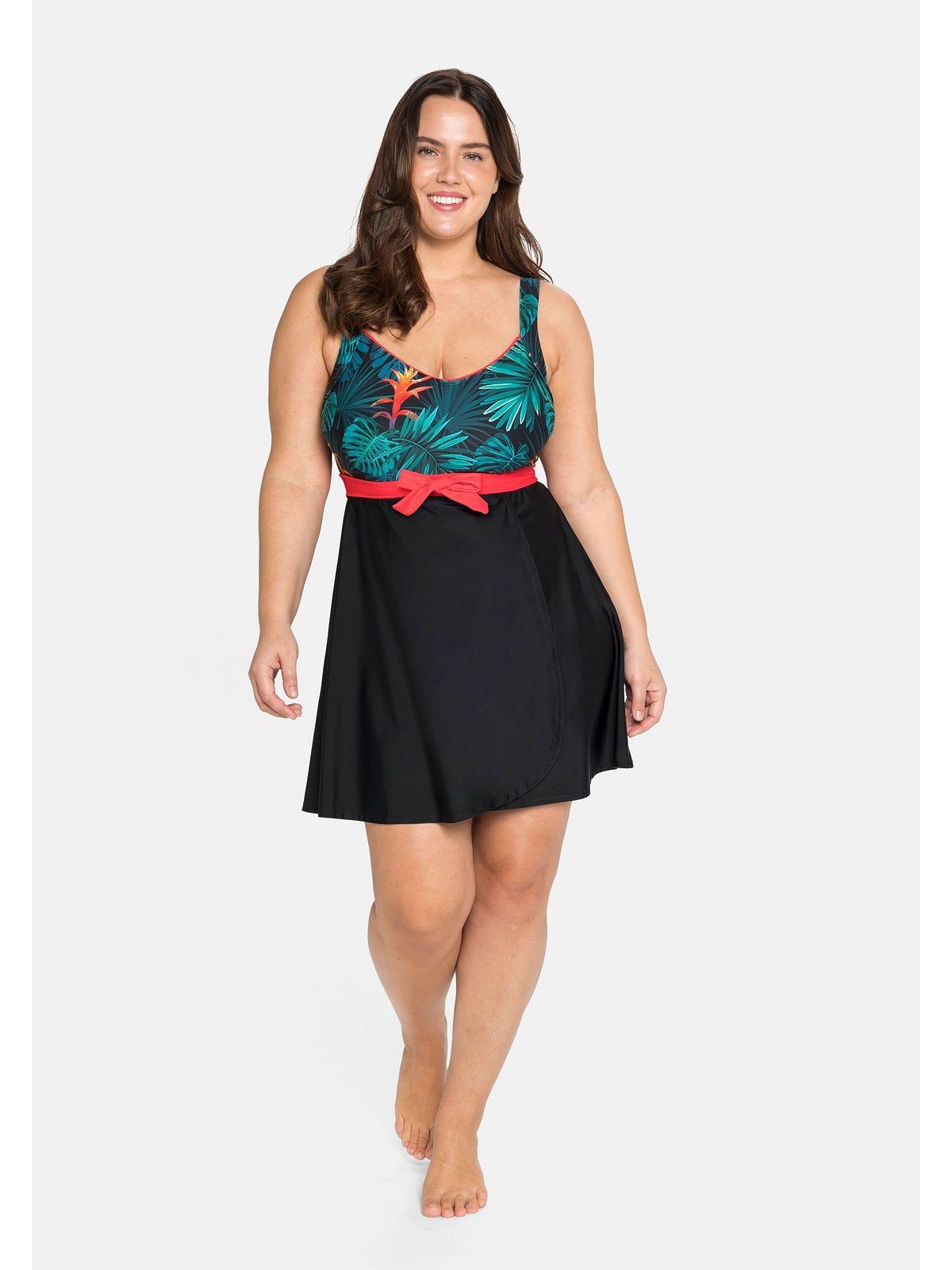 sheego by Joe Browns Tankini-Top Große Größen, mit Rockteil in Wickeloptik, ohne Badehose