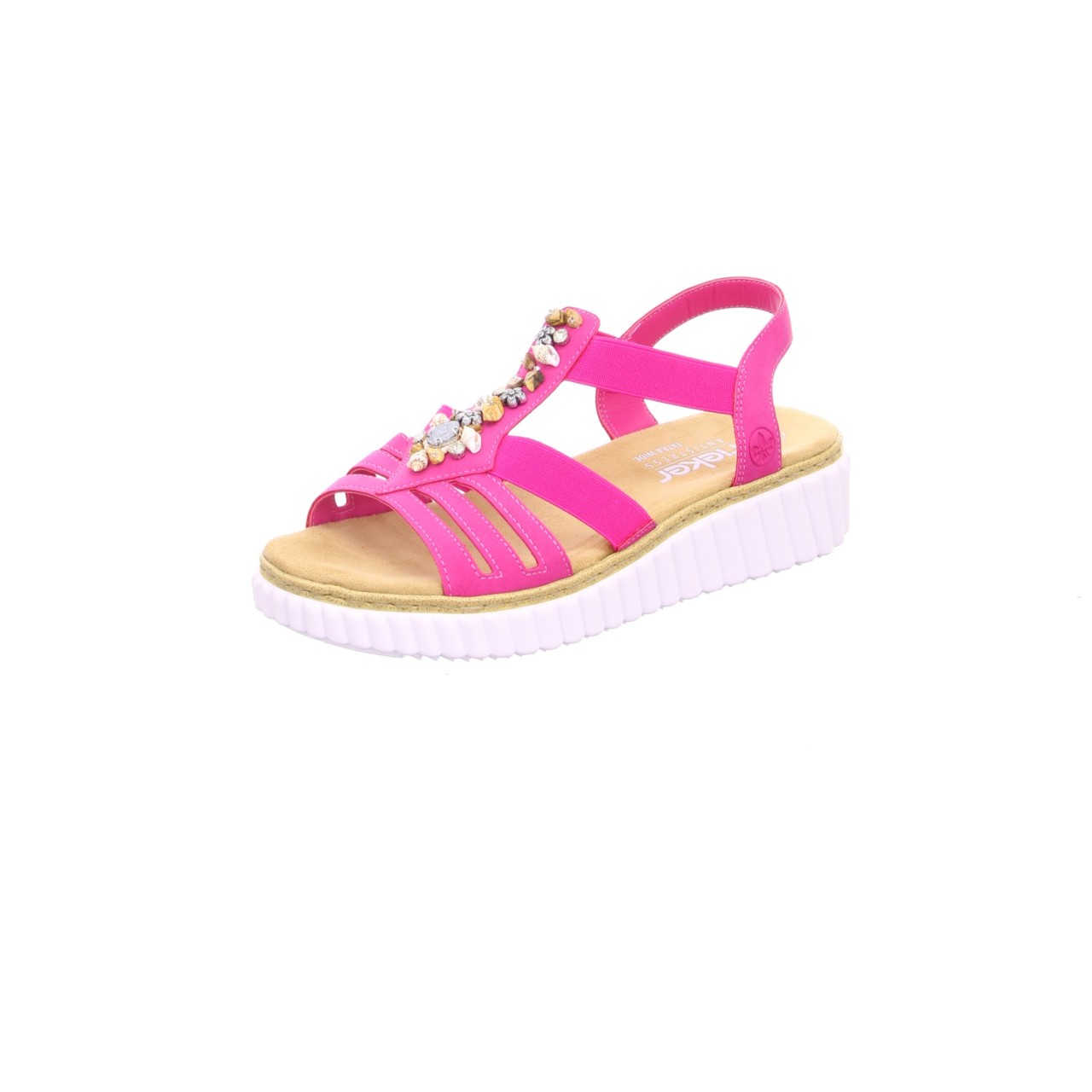 RIEKER Klassische Sandalen lila/pink