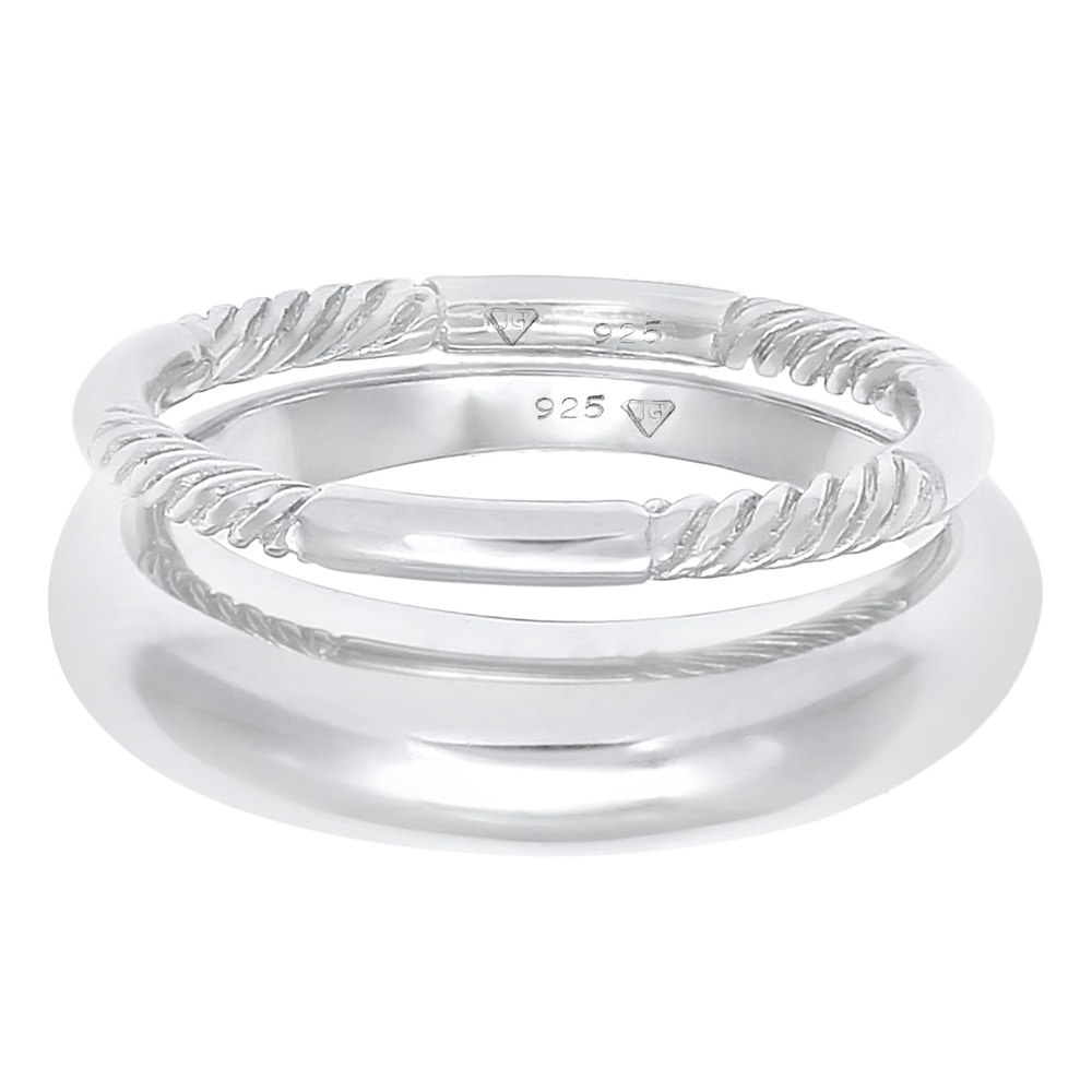 Elli Elli Bague Bague pour dames en argent sterling 925 plaqué or Bague
