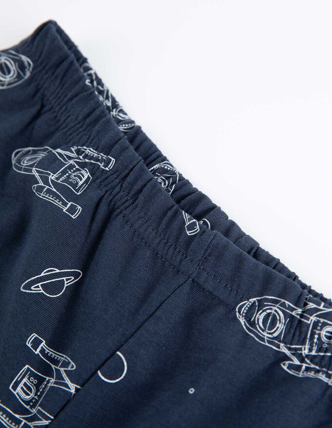 Pyjama Set aus Langarmshirt und Hose- Print