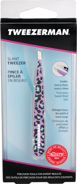 Tweezerman Pinzette Slant, schräg, geblistet - im Animal-Look Pinzette