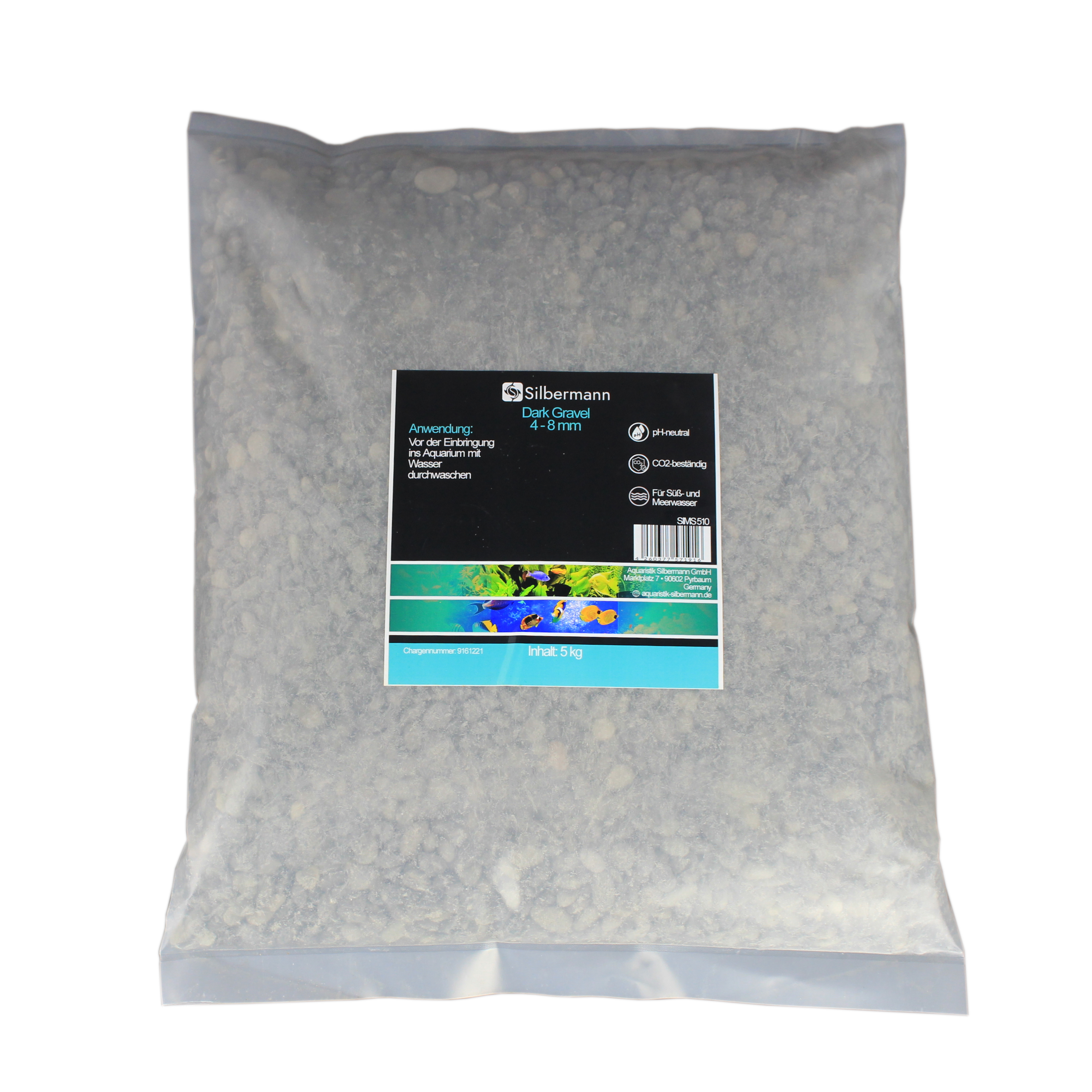 Silbermann Bodengrund Silbermann Dark Gravel 5 kg