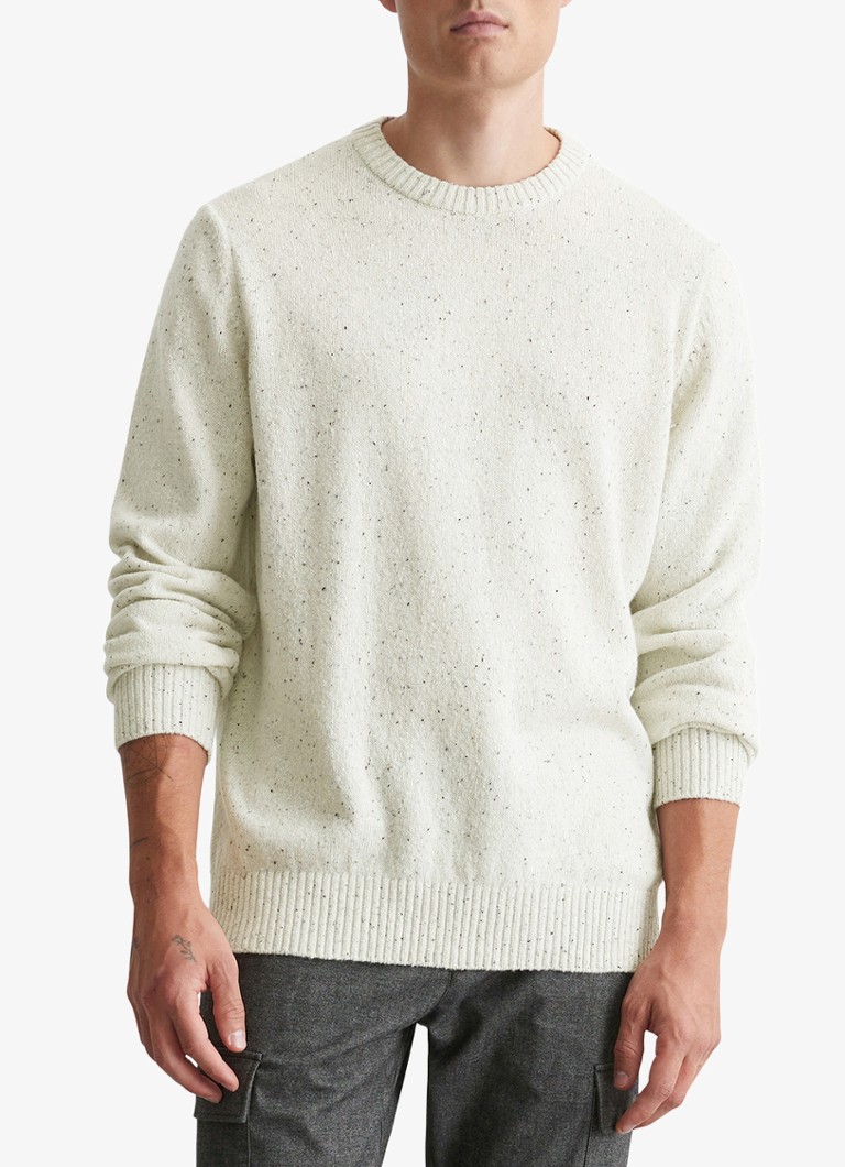 Marc O'Polo Fine-knit wool blend pullover with melange design